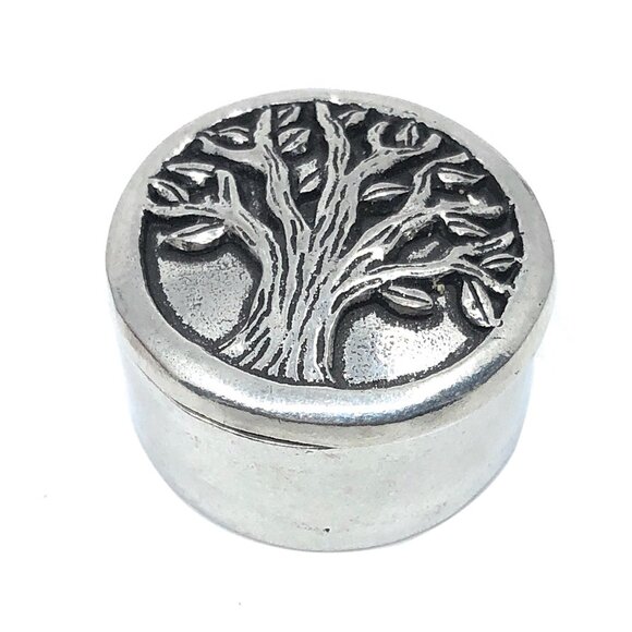 Handmade Crafted Pewter Joshua Tree Tiny Trinket Box for Keepsakes Jewelry - Picture 1 of 3